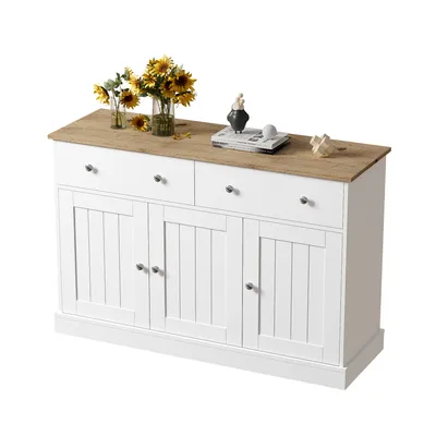 Produktbild von Sideboard, Wohnzimmerschrank mit gravierter Textur, viel Stauraum