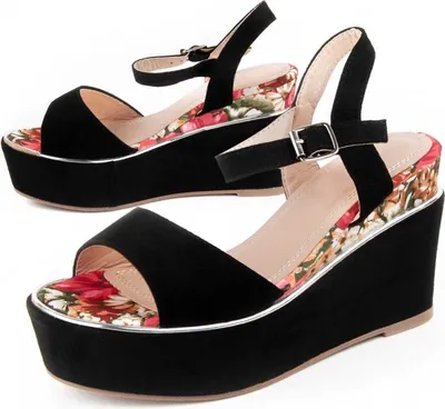 Produktbild von Montevita Keilsandalen Sohle Schwarz