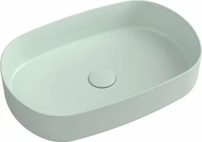 Zdjęcie produktu dla INFINITY OVAL umywalka nablatowa 55x36cm, zielona mięta