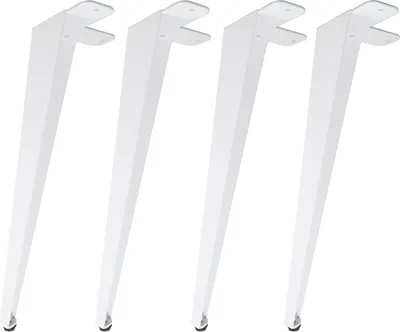 Produktbild von Natural Goods Berlin NEW ERA Schräg, Tischbeine, Tischgestell, Esstisch, Schreibtisch, Bank, Couchtisch, Weiß, 42 cm, 4 Stück