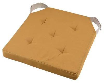 Immagine prodotto di Cuscino per sedia DUO VELCRO senape/senape 38x38x4 cm Francia