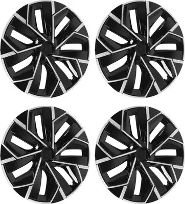 Immagine prodotto di 4PCS Coprimozzo da 19 pollici Coprimozzo nero chiaro Copriruota Copriruota di ricambio per Tesla Model Y 2021-2024