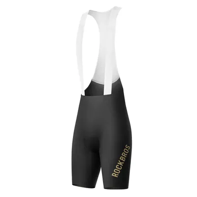Produktbild von ROCKBROS Herren Radlerhose mit Träger Gepolstert, Bib Shorts Atmungsaktive schnelltrocknende Radsport Trägerhosen für MTB Schwarz EU Größe L