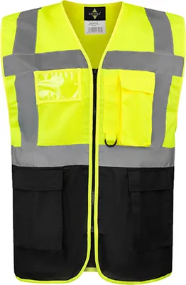 Immagine prodotto di Korntex KXCMF | Gilet di sicurezza multifunzionale Comfort Executive Hamburg - Farbe: Giallo segnale/nero - Größe: 3XL