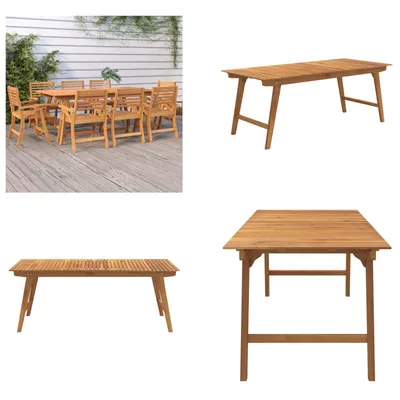 Produktbild von vidaXL Gartentisch 200x90x75 cm Massivholz Akazie - Gartentisch - Gartentische - Gartenmöbel - Esstisch