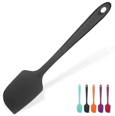 Produktbild von Sehr großer Silikon-Pfannenwender, hitzebeständig bis 315 °C, schwarz