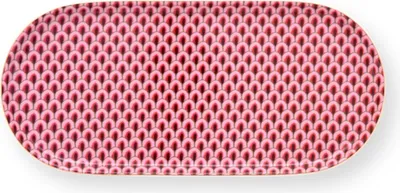 Produktbild von Rahmtablett Flower Festival Scallop Dark Pink