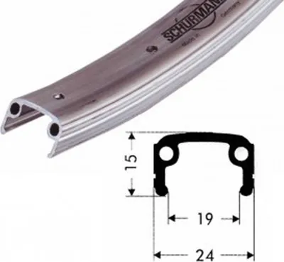Produktbild von Schürmann Felge Alu 18" silber matt 18",silber matt,20 Loch,355-19, VL 8,5mm