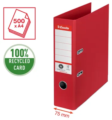 Image de Classeur No.1 neutre pour le climat papier A4 75mm rouge
