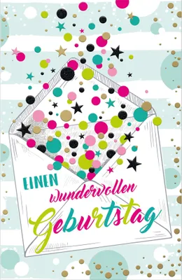 Produktbild von SUSY CARD Geburtstagskarte Goldelicious "Briefumschlag"
