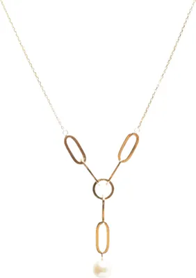 Produktbild von SuzanGold Goldkette Damen Echtgold Pearl Treasure Kette 375 Gelbgold mit Perlen