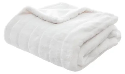 Obrázok produktu pre Obývacia deka Block Stripes, polyester, biela, 230 x 180 cm