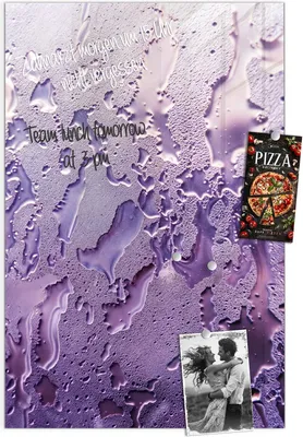 Produktbild von Magnettafel 60x90cm Pinnwand Whiteboard beschreibbar - Rauchige Tropfen