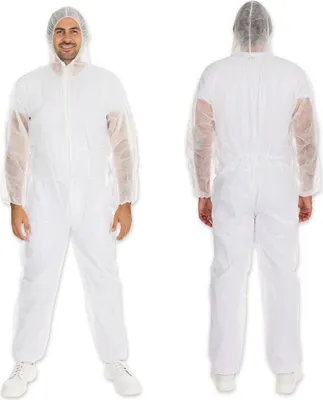 Produktbild von HYGONORM PP-Overall mit Kapuze weiß XXL