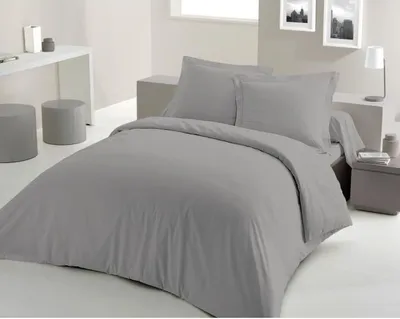 Zdjęcie produktu dla Poszwa na kołdrę 240x260 cm, 100% bawełna, Jasnoszara, Lovely Home