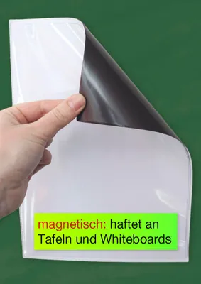 Produktbild von TimeTEX Einstecktasche A4 magnetisch, weiß