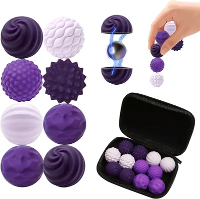 Imagen del producto de Juguetes magnéticos para aliviar el estrés, paquete de 12 unidades – Pelota antiestrés para adultos y niños