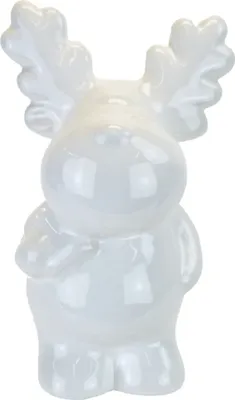 Produktbild von Weißes Rentier aus Keramik 11 cm