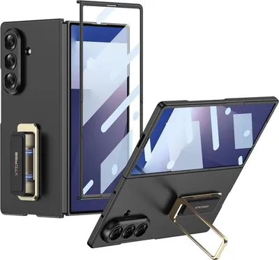 Obrázok produktu pre Pre Samsung Galaxy Z Fold7 GKK Ultra Thin Full Cover Case Swivel Stand Black