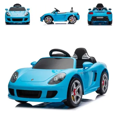 Produktbild von Chipolino Kinderelektroauto Porsche Carrera GT Fernbedienung Bluetooth 2 Motoren blau