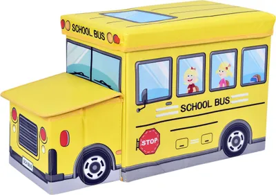 Image de Coffre à jouets Bus jaune