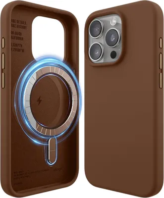 Immagine prodotto di Elago Custodia in silicone MagSafe per iPhone 15 Pro marrone