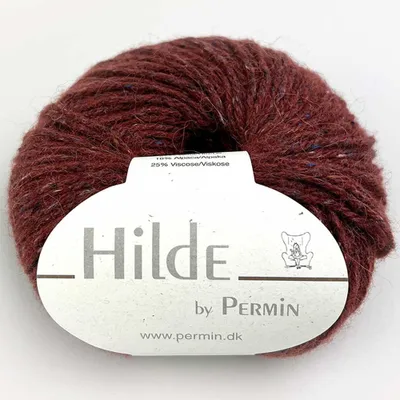 Zdjęcie produktu dla Hilde by Permin – klasyczna przędza tweedowa z alpaką i wiskozą (50 g/120 m) (kolor 11 – rdzawy)