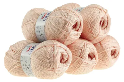 500g Strickgarn CILKA by VLNIKA Klassikgarn Strickwolle mit Schimmereffekt, hell