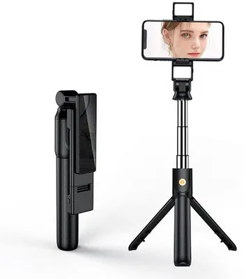 Zdjęcie produktu dla Statyw do selfie z podwójnym oświetleniem LED do smartfonów
