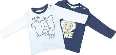 Produktbild von Disney Baby Langarm Shirt - 2er Pack - mit verschiedenen Motiven (Winnie the Pooh, Bambi, Dumbo) - , Größe:86-92, Farbe-Motiv:Dumbo
