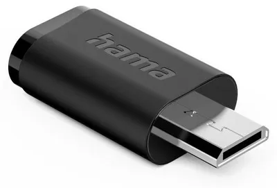 Produktbild von Hama 00201744, USB Typ-C, Micro-USB B, Weiblich, Schwarz, Buchse, Stecker