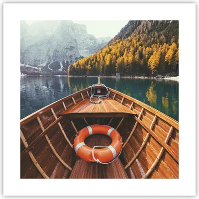 Produktbild von Poster - Poster ohne Rahmen - £ódŸ Berge Kajak - 40x40 cm - Wand Bild - Wanddeko - Wandbilder - Kunstposter - Wandposter - Bilder - Kunstdruck - Wanddekoration - Wandbild - P2XAC40x40-4981