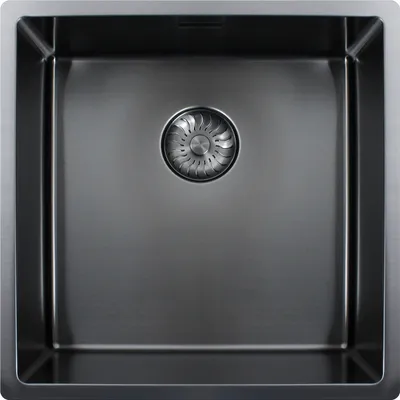 Produktbild von CARESSI Spüle CAPPO 60539 GUN METAL ohne Hahnbank / ab 50 cm Schrankbreite / Einbauspüle / Edelstahlspüle