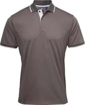 Immagine prodotto di Premier - Polo "Coolchecker" da uomo PC5466 (XL) (Grigio scuro/argento)