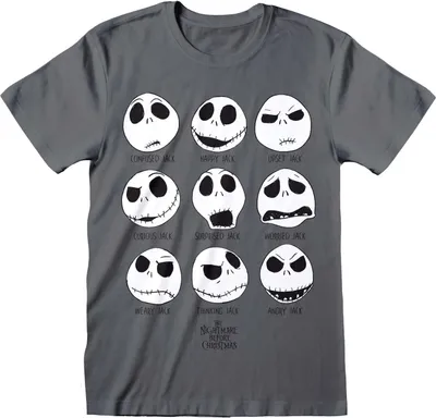 Obrázek produktu pro Tričko Nightmare Before Christmas - Many Faces (velikost L)