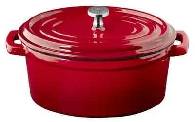 Image de APS 88333 Mini-casserole avec couvercle 5 STARS - fonte émaillée, 0,45 litre, rouge, compatible induction