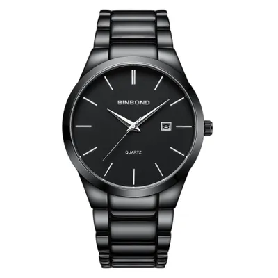 Produktbild von Quarzuhr Multifunktionsuhr,Armbanduhr,Herrenuhr,Edelstahlarmband 3ATM (Datum Analog, Geschenk, inkl. Bandversteller und Reinigungstuch)