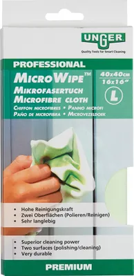Produktbild von Unger Microfaser-Glastuch 40x40 cm zum Reinigen Mikrofasertuch 79050