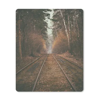 Produktbild von MuchoWow® Mauspad Mousepad Bahnstrecke - Weg - Wald - Baum 19x23 cm - Mousepads - Maus Mat - Pad - Mausunterlage - Mauspads - Spielen