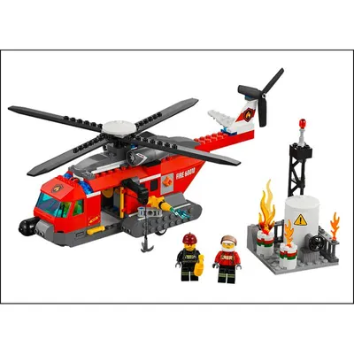 Produktbild von Lego City 60010 Feuerwehr Helikopter Inkl. Fabrik & 2 Figuren 66453
