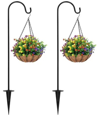 Immagine prodotto di Ganci da giardino Schäferhaken, 2 pezzi, aspetto vintage, in metallo, regolabili, 74 cm