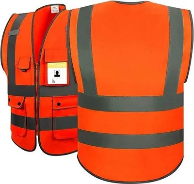 Produktbild von Reflexsicherheitsweste für Auto, Motorrad, Fahrrad, 360-Grad-Sichtbarkeit, waschbar