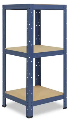 Obrázek produktu pro shelfplaza HOME 90x30x30cm Shelf v modrá provedení s 3 policemi a nosností 175 kg na polici