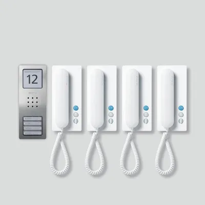 Image de Siedle SET CA 812-4 E/W Edelstahl - Weiß (210008741-00)
