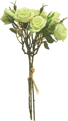 Produktbild von artplants.de Künstlicher Rosenbund ZIMIN, grün, 30 cm - Kunstblumen Strauß