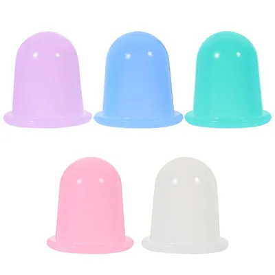 Produktbild von 5er Schröpfen Set,Schröpfgläser mit ochtransparent und weich,starker Saugleistung
