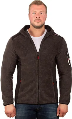 Produktbild von Geographical Norway Regular Fit Fleecesjacke Stickereien   Tufour Blended Grey L