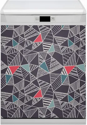 Produktbild von Küche Magnet für Spülmaschine  Abwaschbar 60x70 cm Geschirrspüle  - Muster Doodle