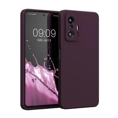 Produktbild von kwmobile Hülle kompatibel mit Xiaomi 11T / 11T Pro Hülle - gummierte TPU Silikon Handyhülle - Schutzhülle für kabelloses Laden - Case in Bordeaux