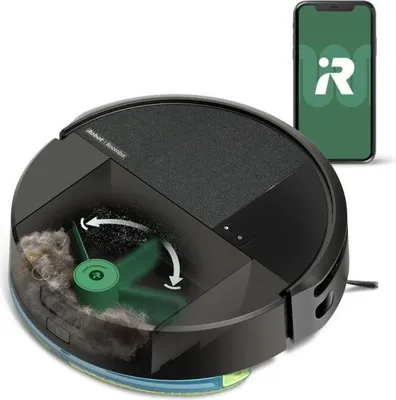 Zdjęcie produktu dla Robot sprzątający IROBOT Roomba 205 Combo Compactor, 3h Autonomia, 7000 Pa, 1820 ml, Czarny